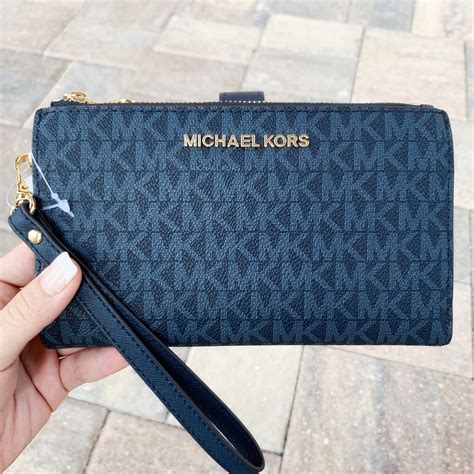 michael kors double zipper wallet|Michael Kors smartphone wallet.